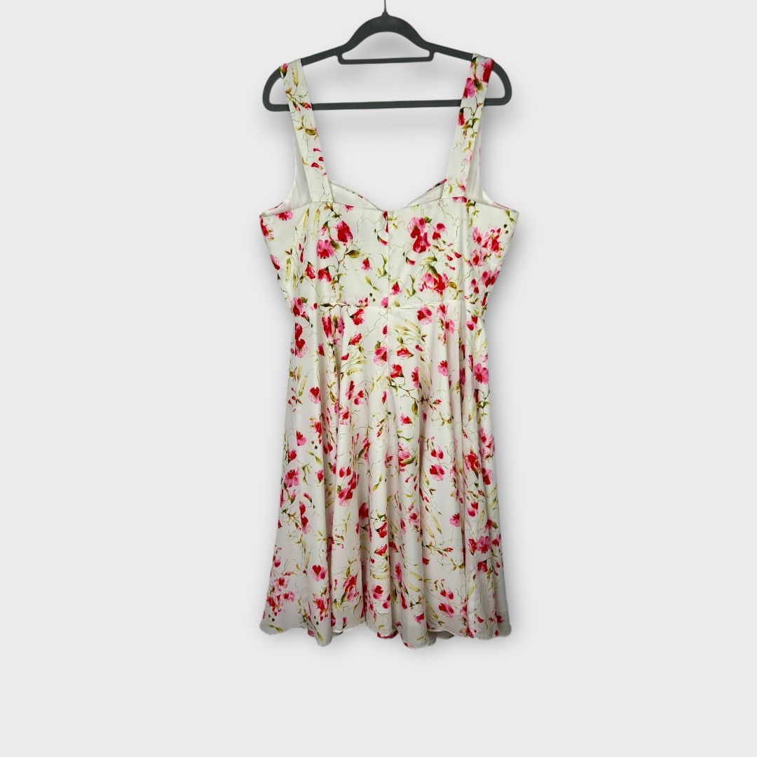 Unique Vintage Floral Dress - 14 (XL)
