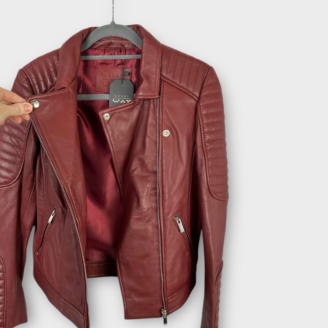 Usual Way Franca Leather Jacket - 6/8 (S)