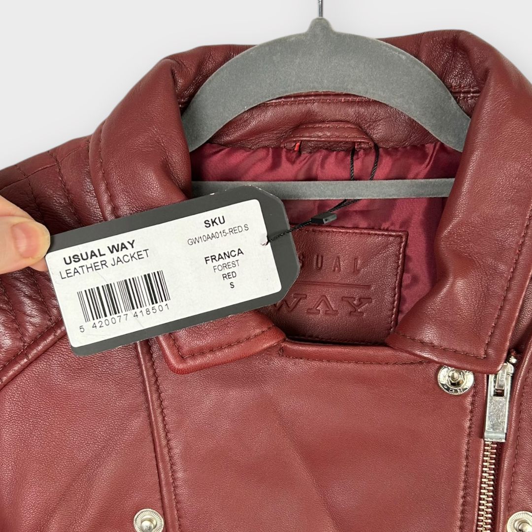 Usual Way Franca Leather Jacket - 6/8 (S)
