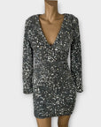 Vera & Lucy Sequin Velvet Mini Dress - 8 (S)