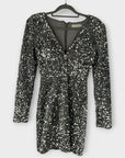 Vera & Lucy Sequin Velvet Mini Dress - 8 (S)