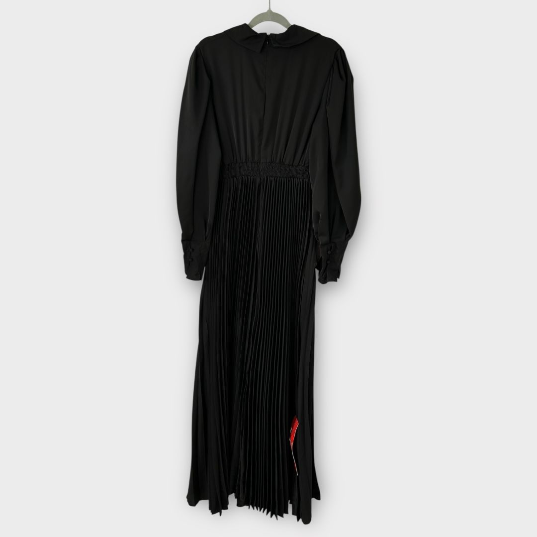 Voyelles Belted Pleat Maxi Dress - 12/14 (L)