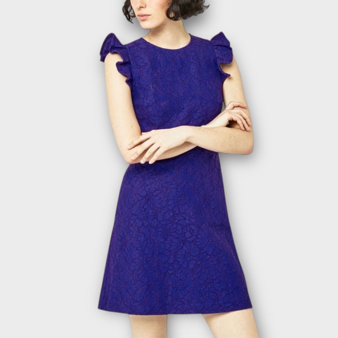 Warehouse Frill Lace Dress - 10/12
