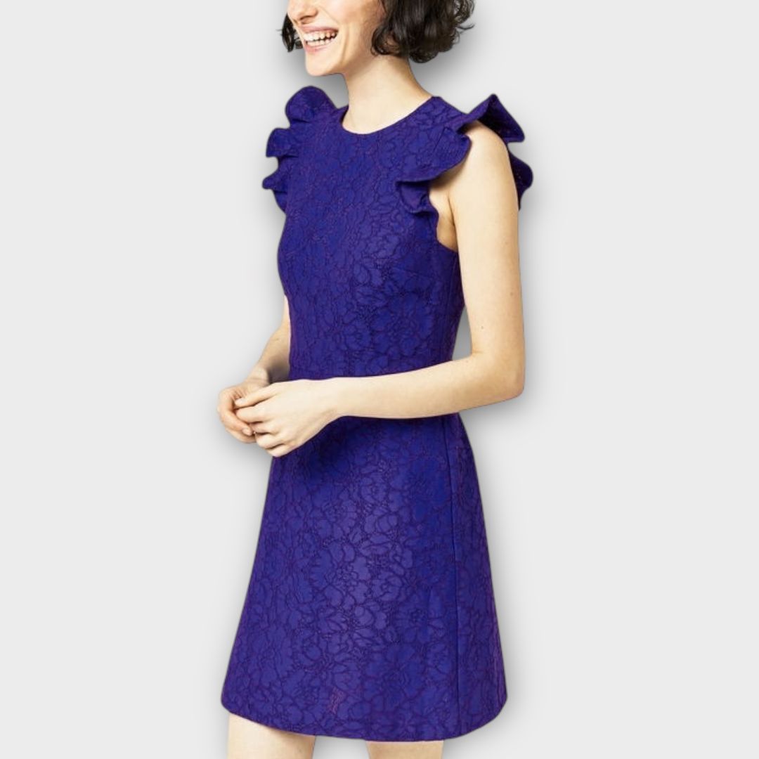 Warehouse Frill Lace Dress - 10/12