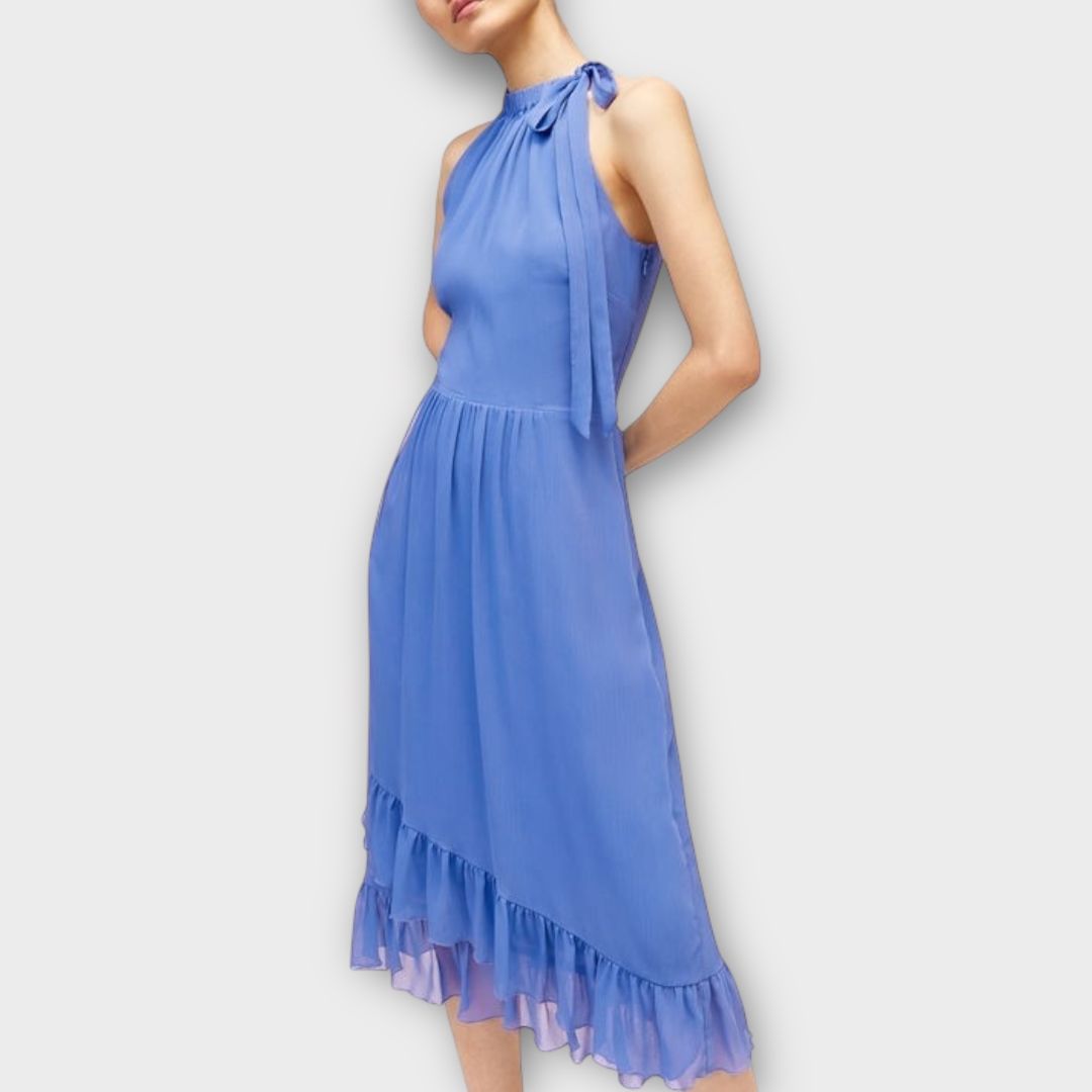 Warehouse Halter Neck Midi Dress - 16