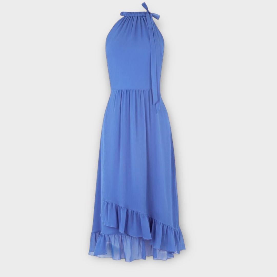 Warehouse Halter Neck Midi Dress - 16