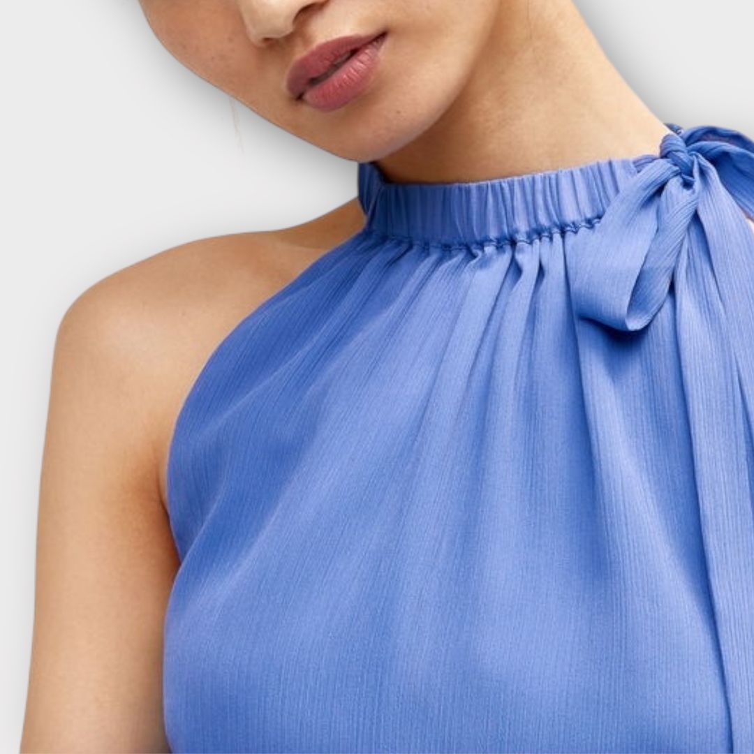 Warehouse Halter Neck Midi Dress - 16