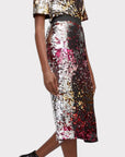 Warehouse Ombre Sequin Pencil Skirt - 8/10