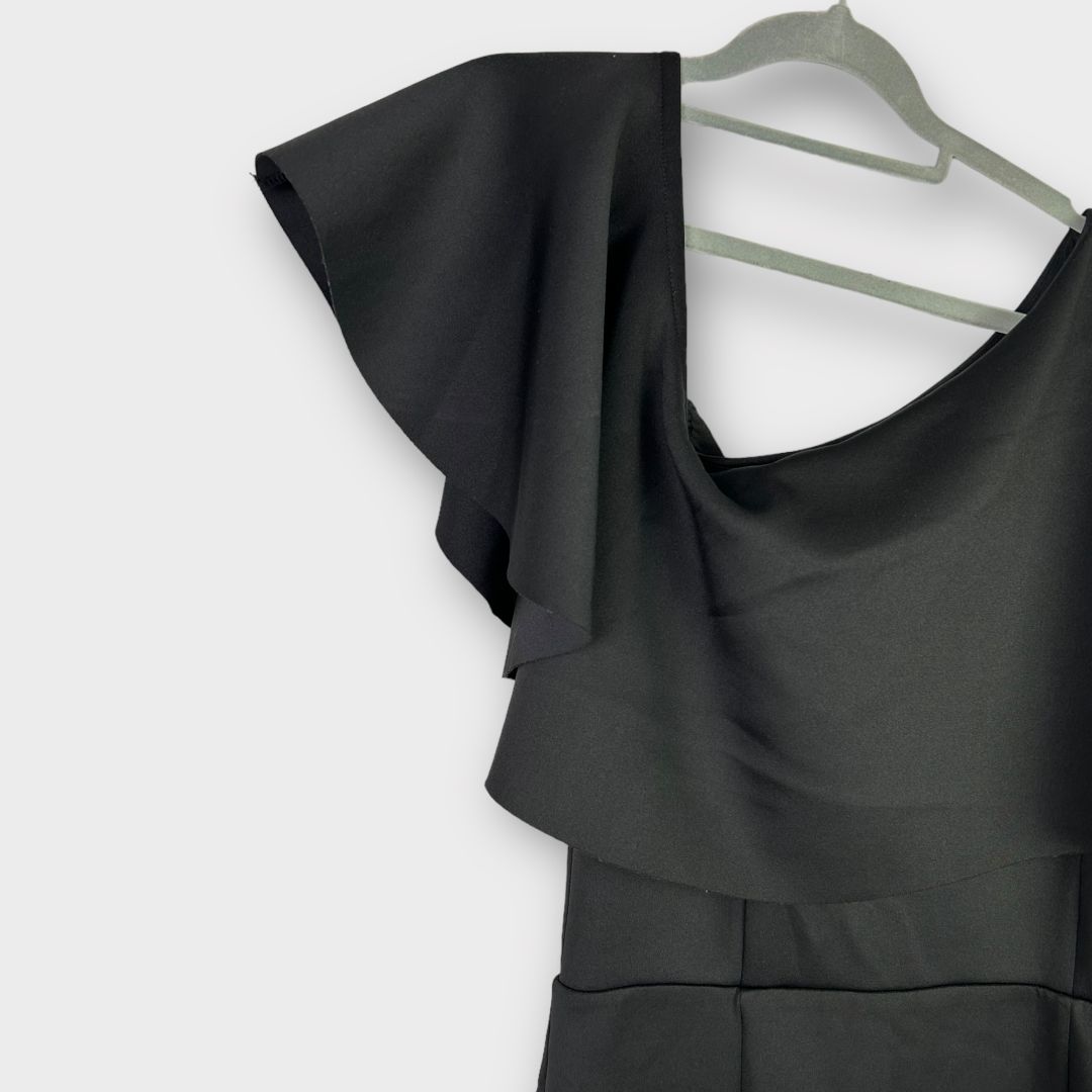 Warehouse Scuba Ruffle One Shoulder Dress - 14