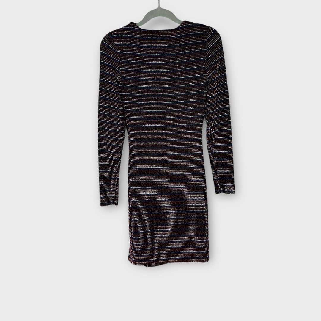 Warehouse Stripe Lurex Bodycon Dress - 6