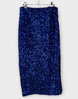 Warehouse Velvet Sequin Midi Skirt - 10 (M)
