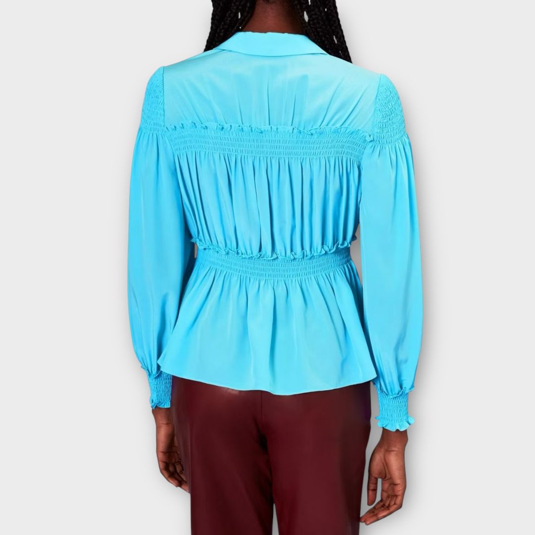 Whistles Eleanor Tie-Front Silk Shirt - 16