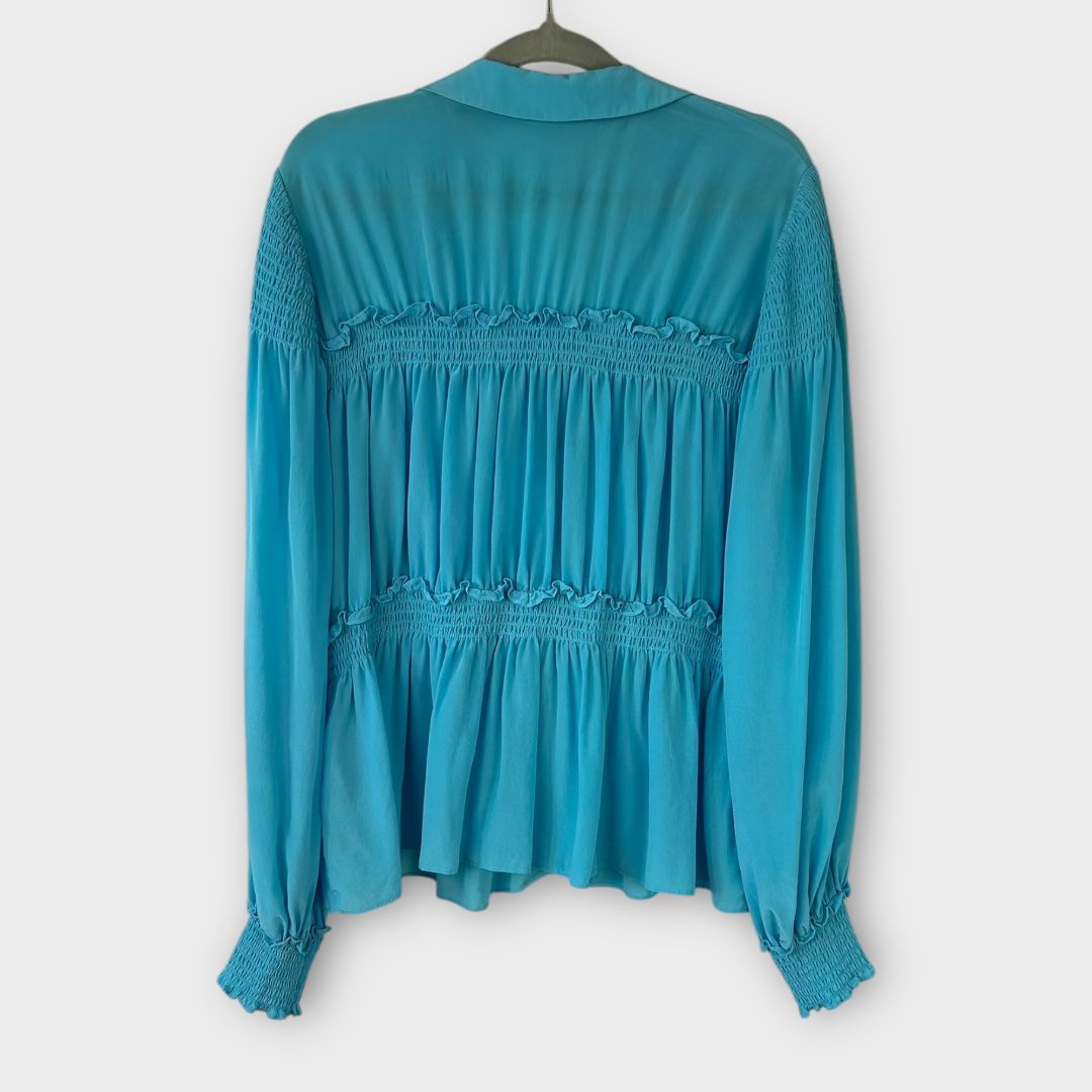 Whistles Eleanor Tie-Front Silk Shirt - 16