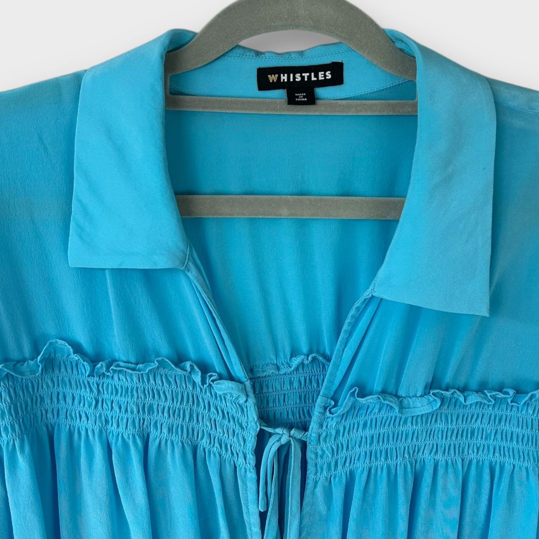 Whistles Eleanor Tie-Front Silk Shirt - 16