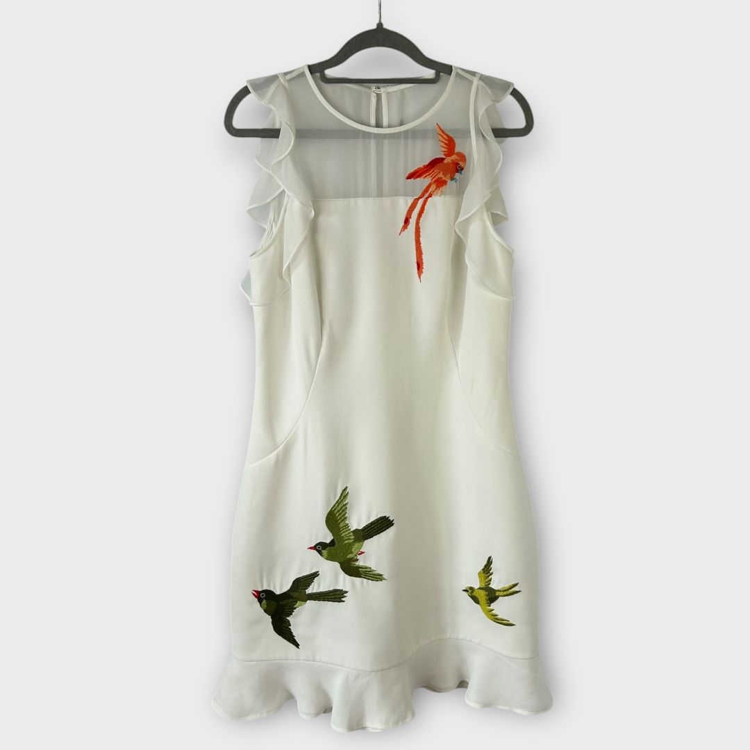 Whistles Harlee Paradise Bird Dress - 10/12