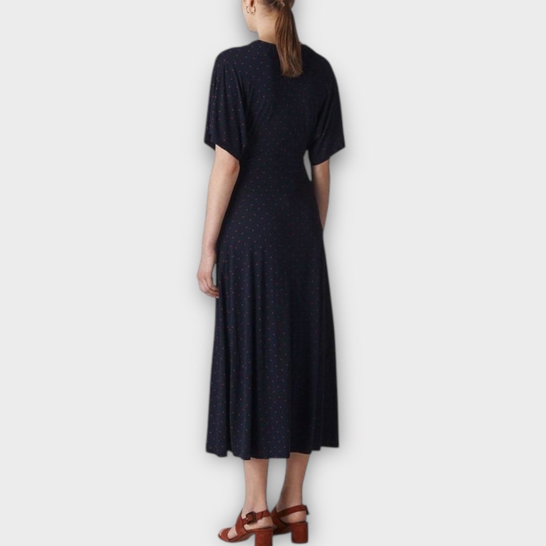 Whistles Spot Wrap Jersey Dress - 10