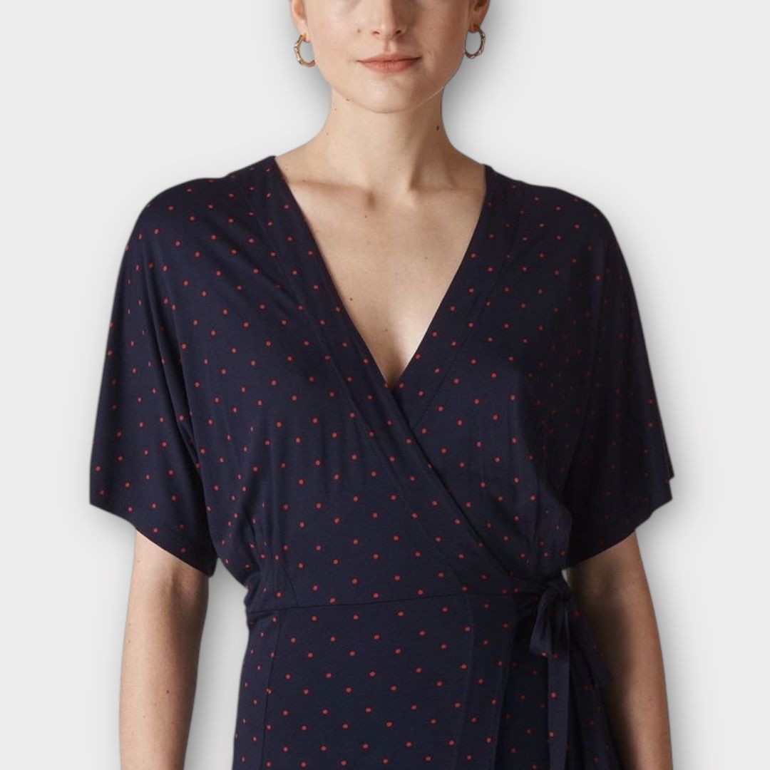 Whistles Spot Wrap Jersey Dress - 10