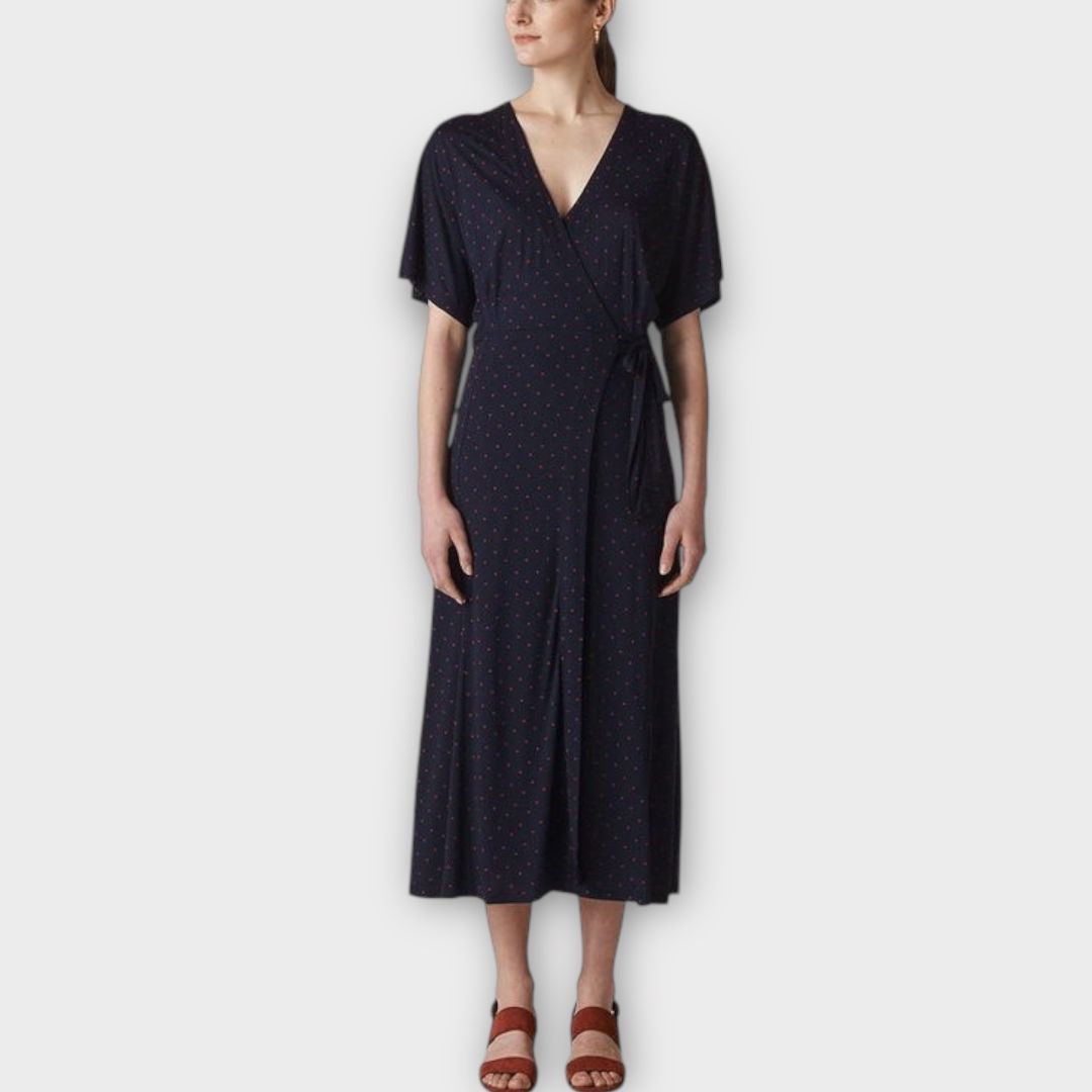 Whistles Spot Wrap Jersey Dress - 10