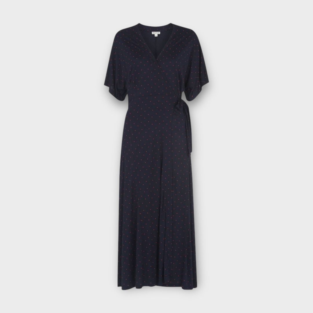 Whistles Spot Wrap Jersey Dress - 10