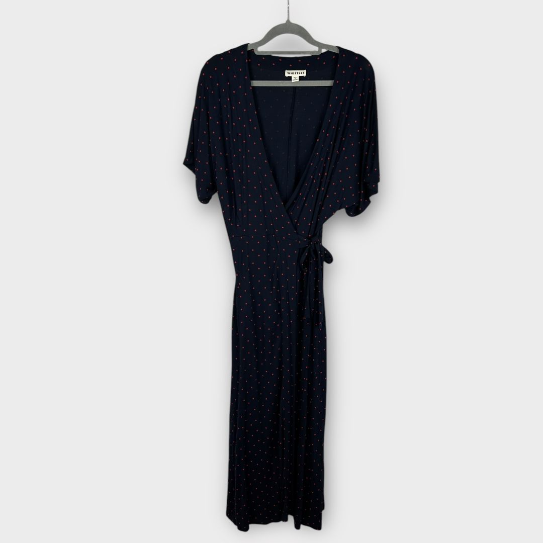 Whistles Spot Wrap Jersey Dress - 10