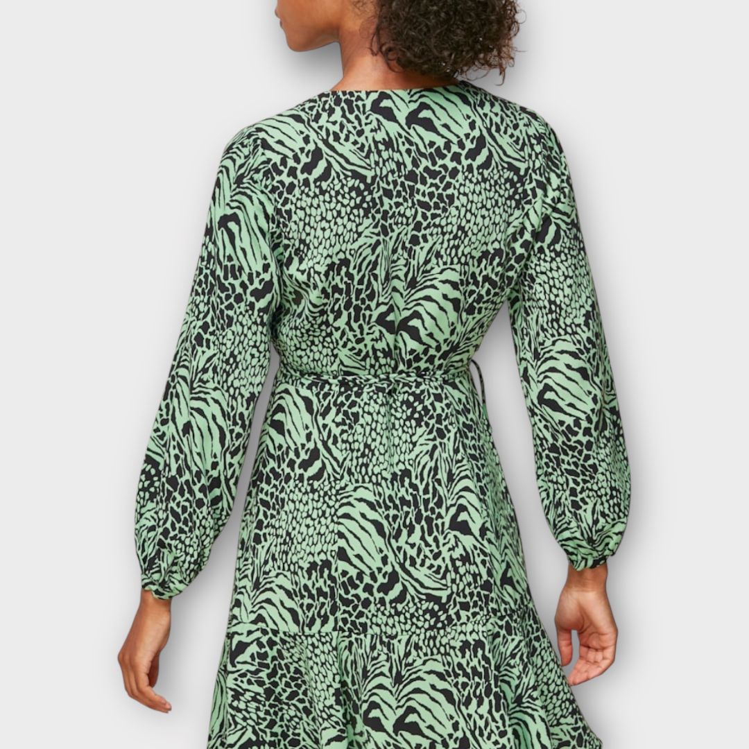 Whistles Zebra Print Wrap Dress - 12