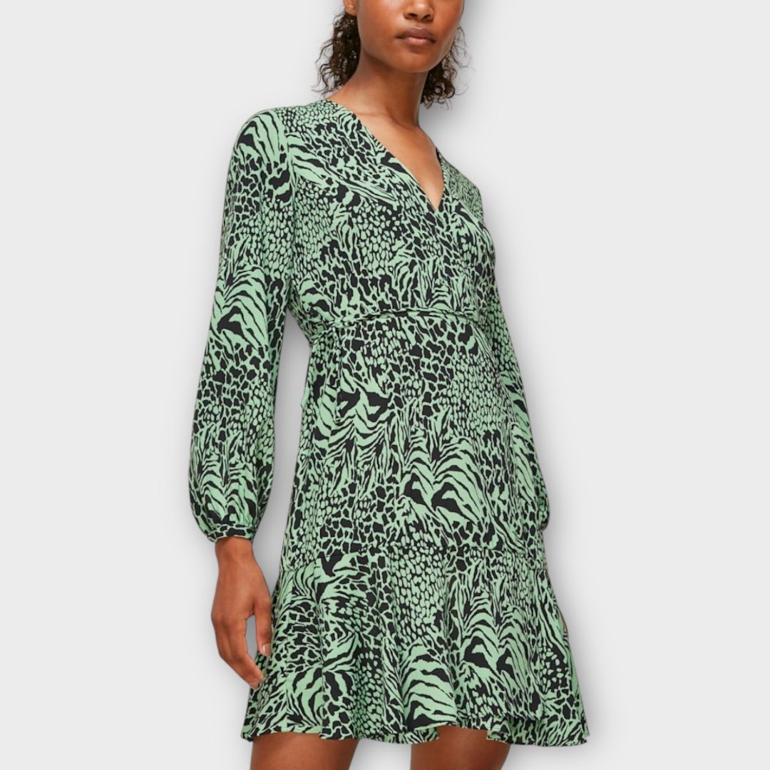 Whistles Zebra Print Wrap Dress - 12