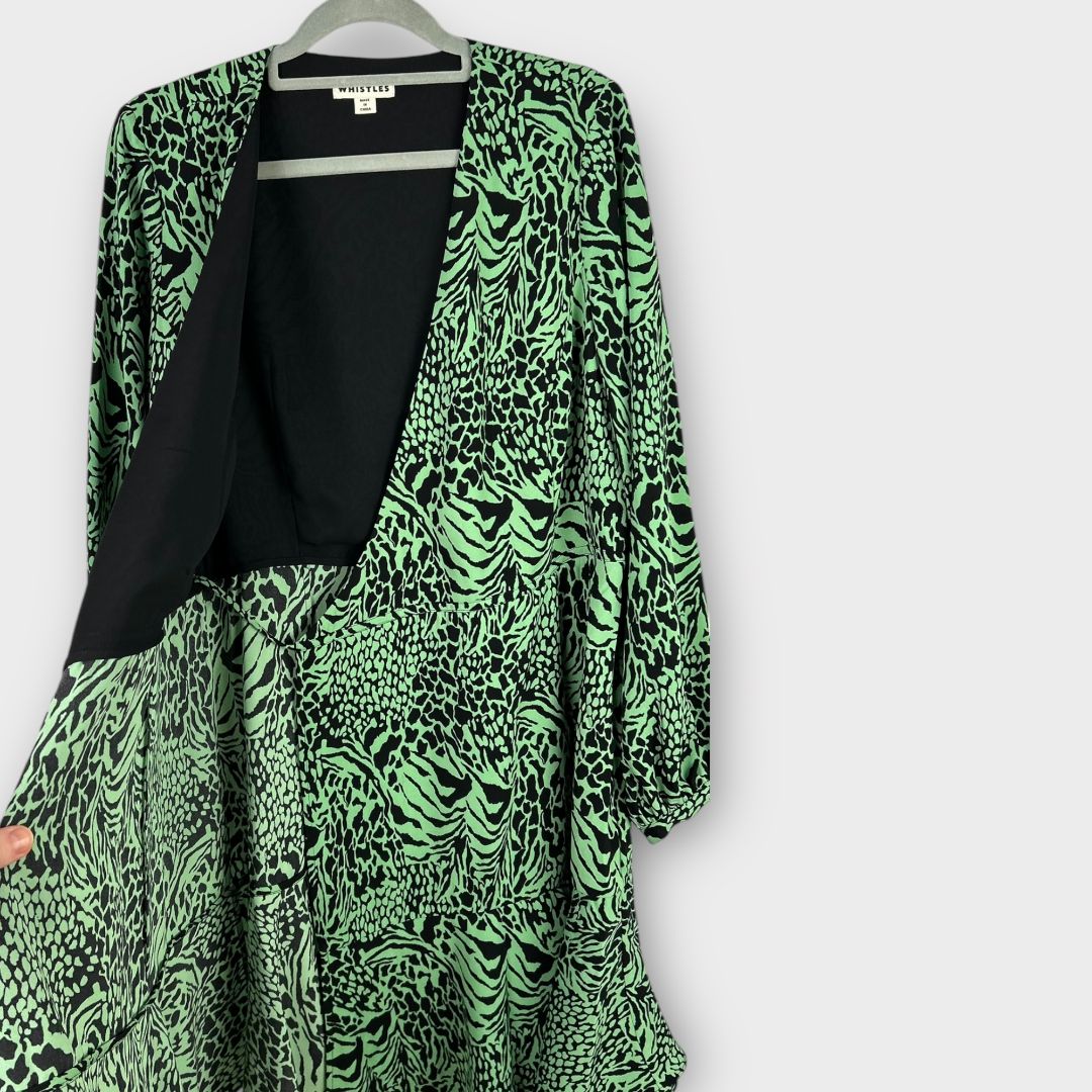 Whistles Zebra Print Wrap Dress - 12