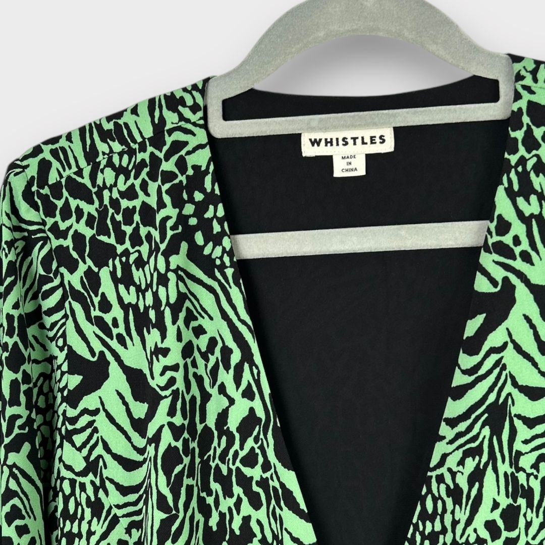 Whistles Zebra Print Wrap Dress - 12