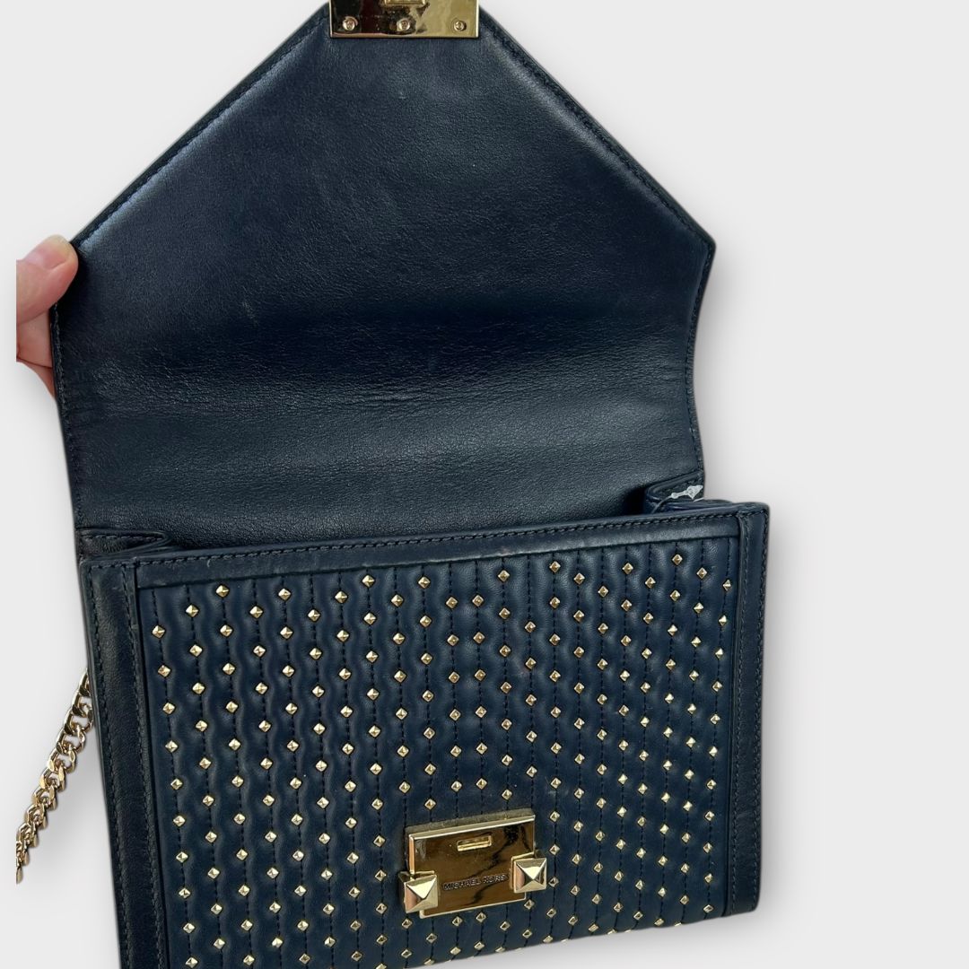 Michael Kors Whitney Large Studded Leather Shoulder Bag