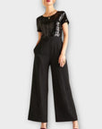 Yumi Sequin Embellished Jumpsuit - 14