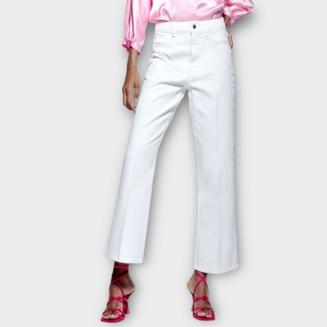 Zara Cropped Flared Jeans - 10