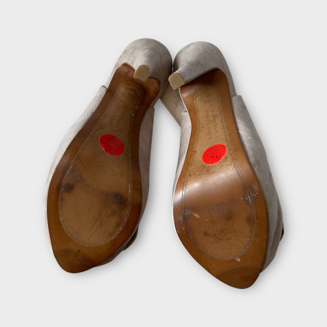 Zara Embellished Suede Heels - 3/36