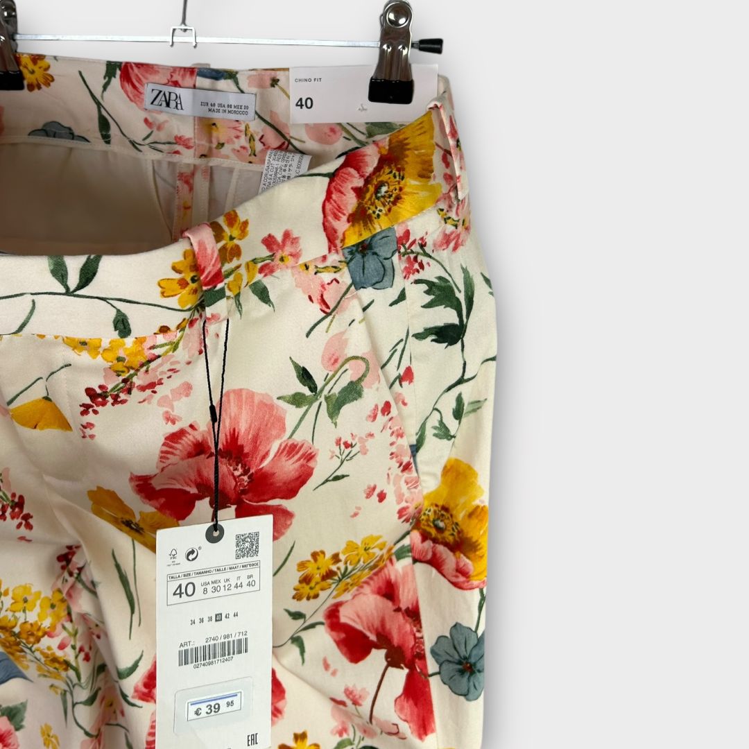 Zara Floral Chino Trousers - 12