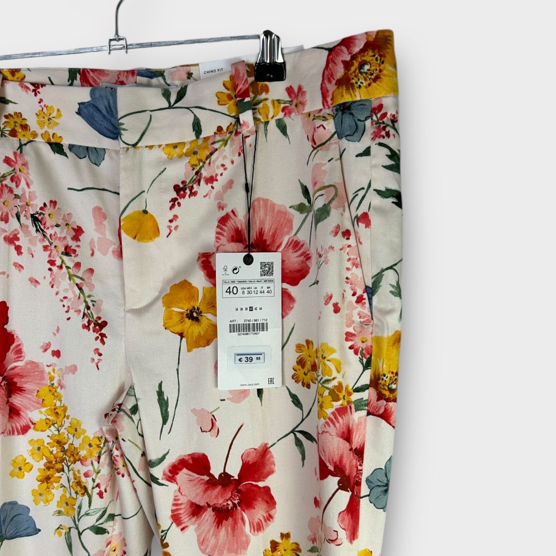 Zara Floral Chino Trousers - 12