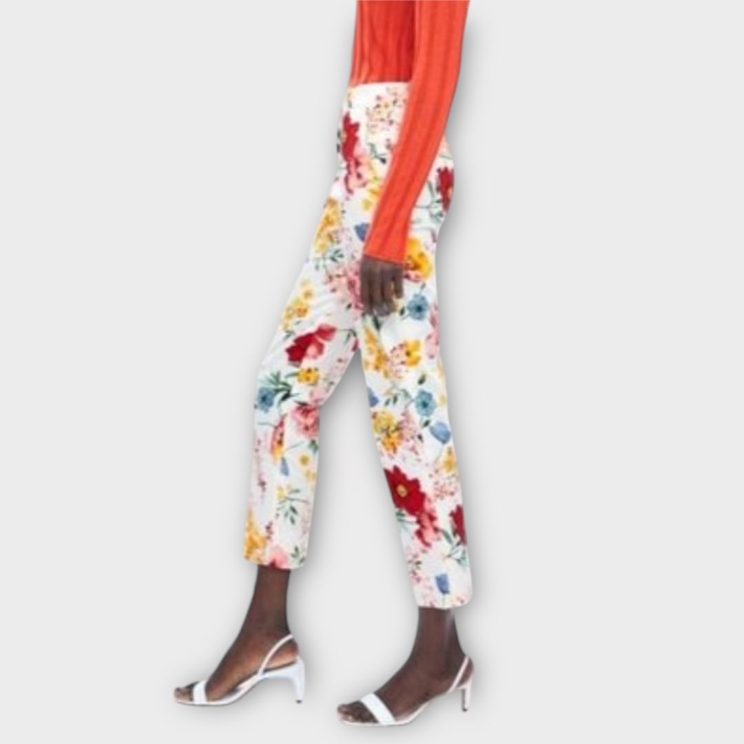 Zara Floral Chino Trousers - 12