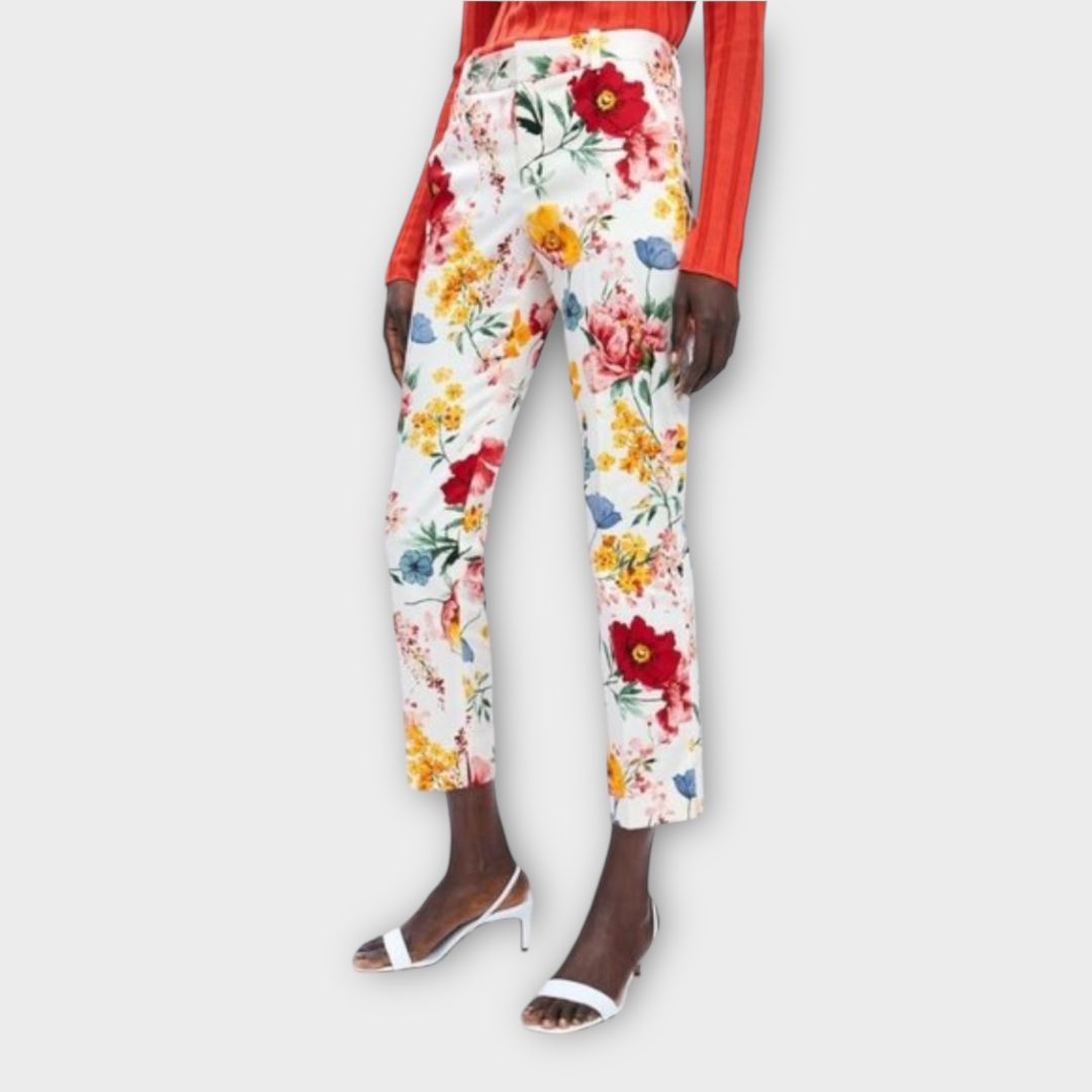 Zara Floral Chino Trousers - 12
