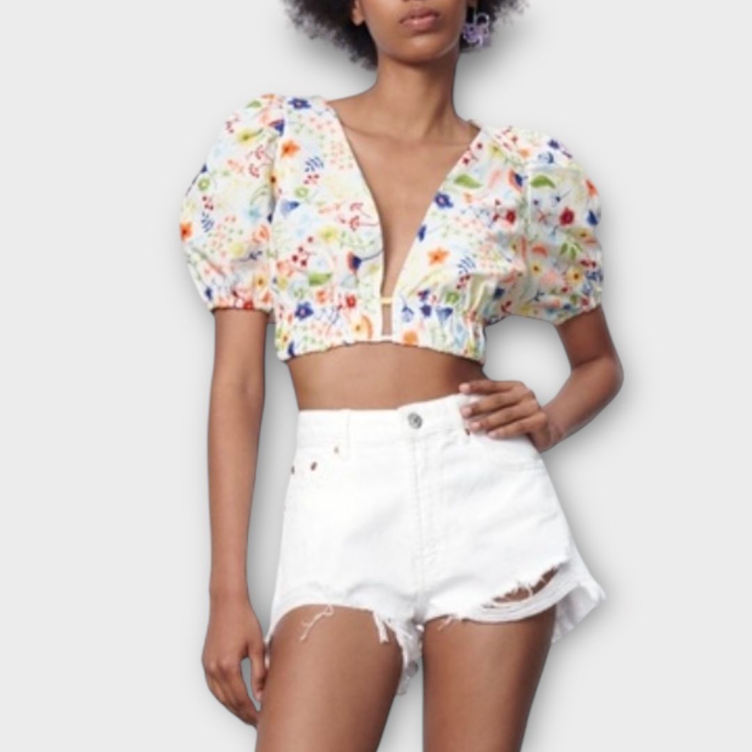 Zara Floral Crop Top - XL