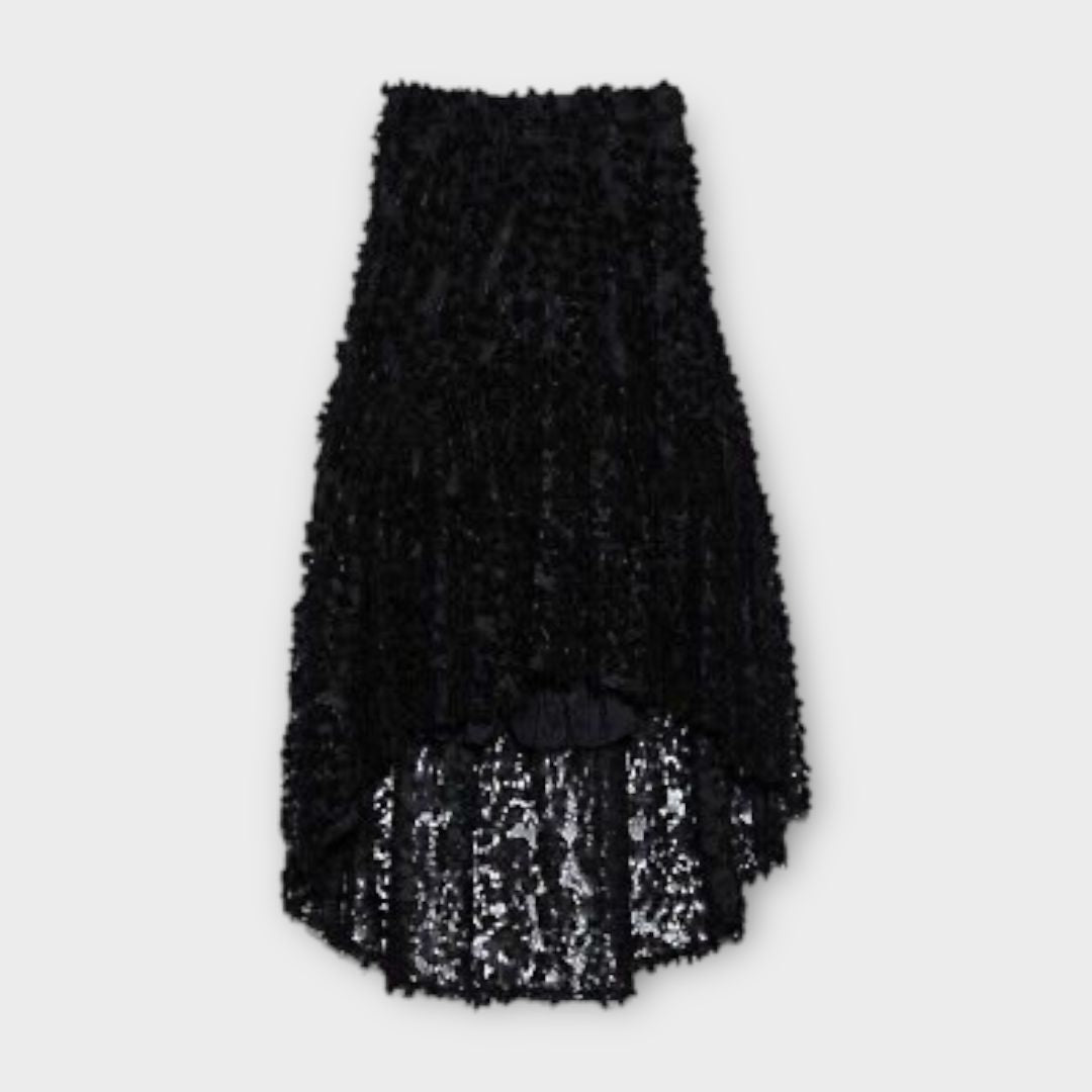 Zara Hi Low Textured Midi Skirt - S