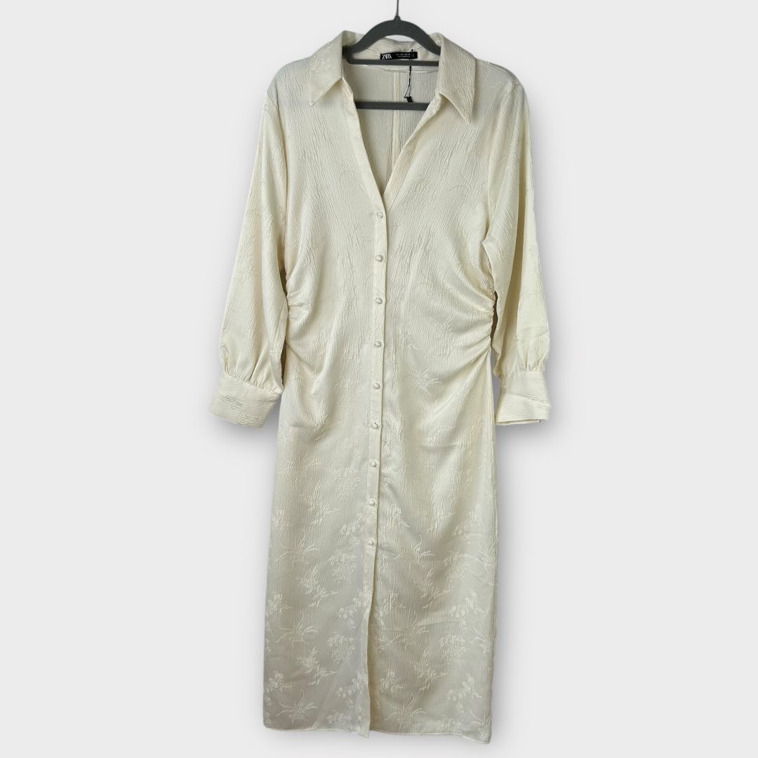 Zara Jacquard Shirt Dress - 12 (L)
