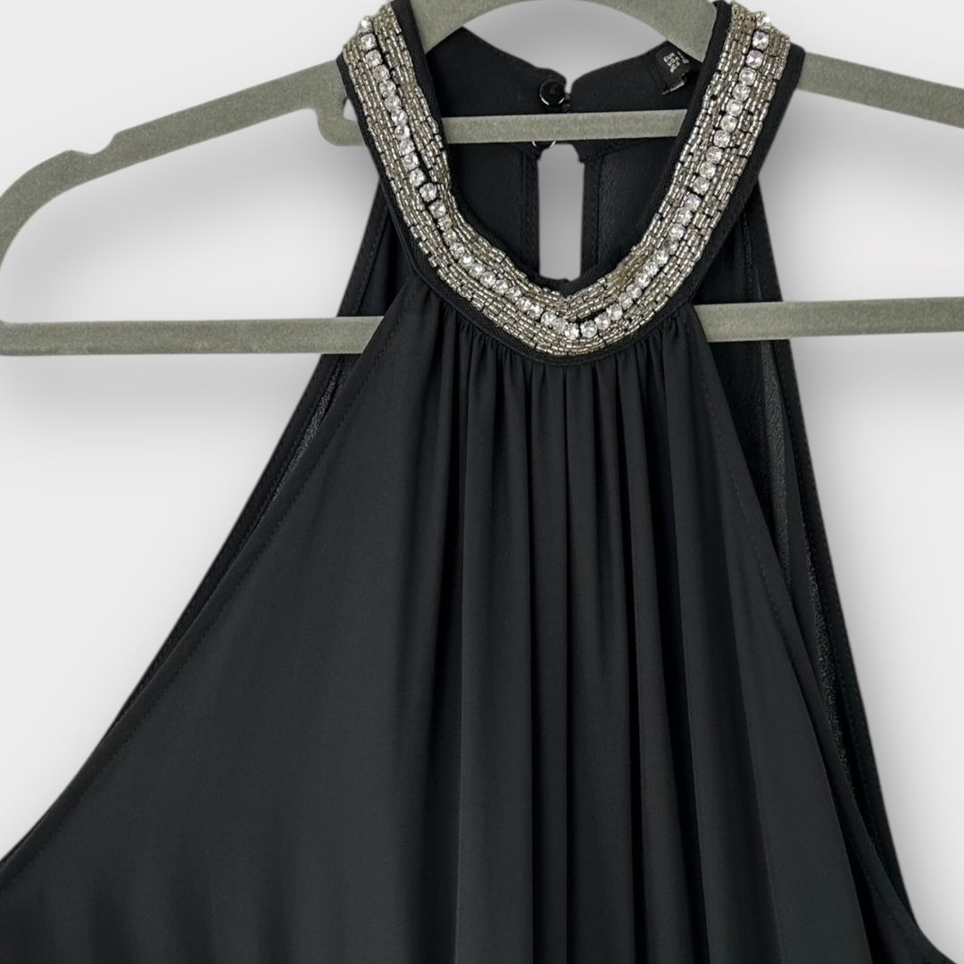 Zara Jewel Aplique Halterneck Jumpsuit - 12 (L)
