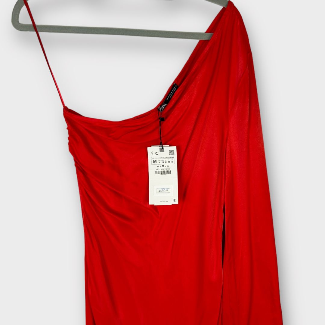Zara One Shoulder Asymmetric Dress - M (10)
