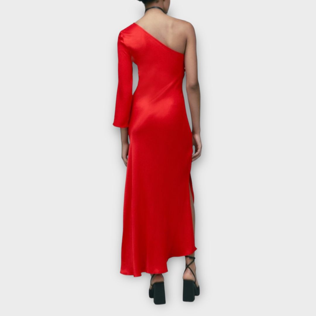 Zara One Shoulder Asymmetric Dress - M (10)
