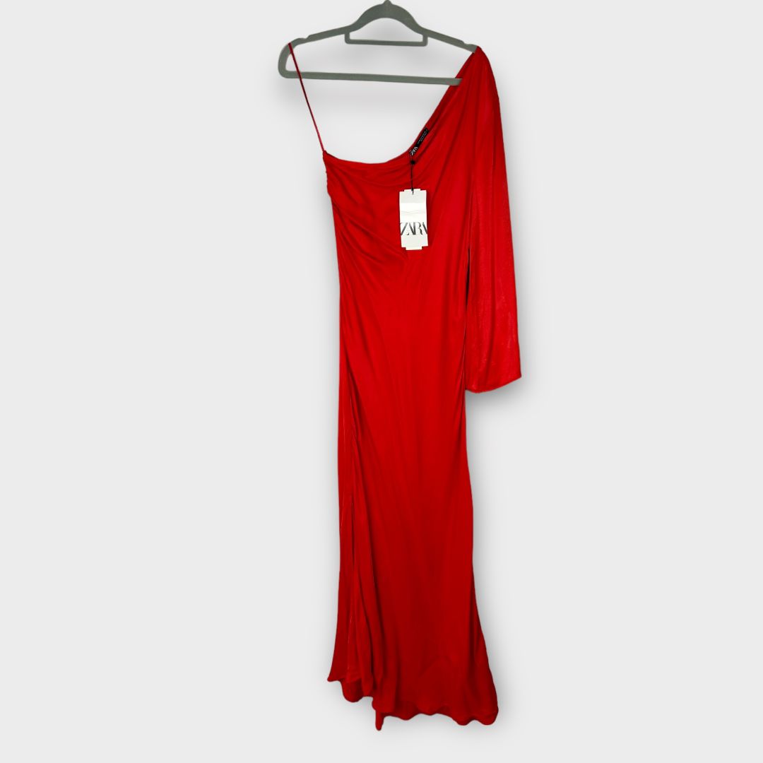 Zara One Shoulder Asymmetric Dress - M (10)