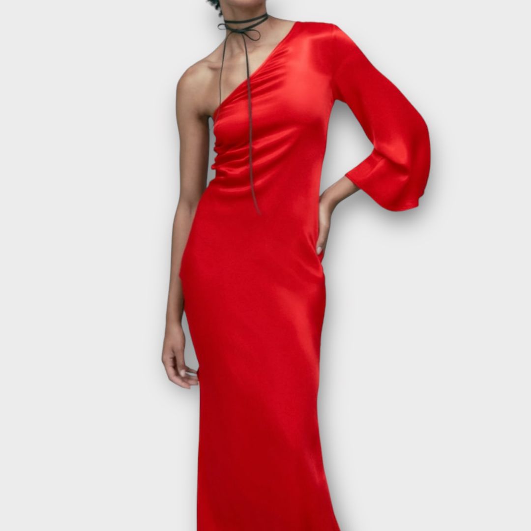 Zara One Shoulder Asymmetric Dress - M (10)