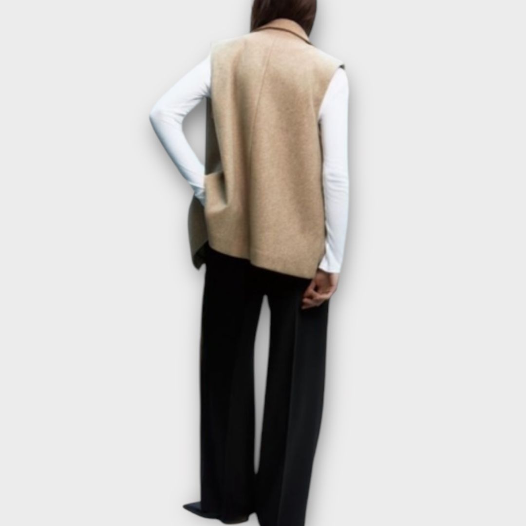 Zara Oversized Soft Double Breasted Vest - S