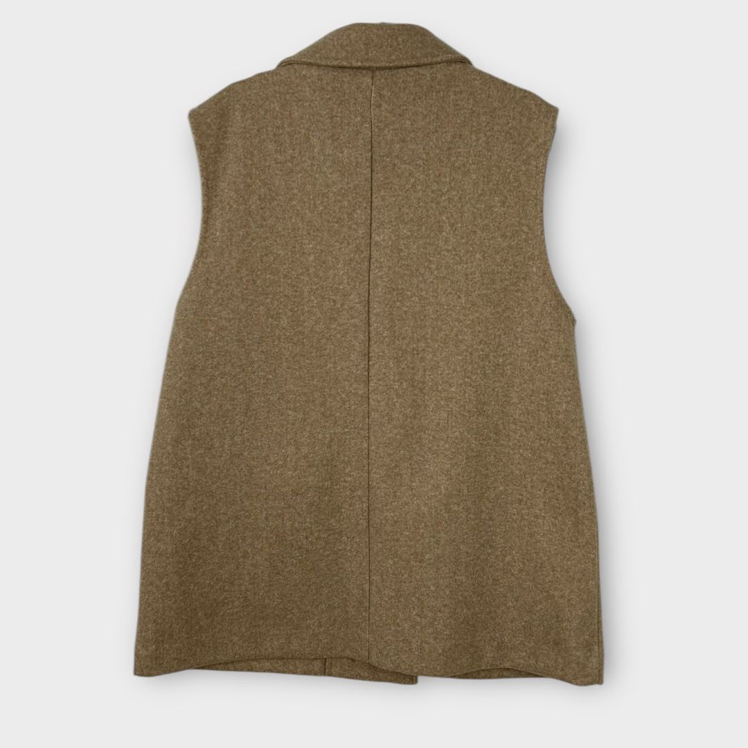 Zara Oversized Soft Double Breasted Vest - S