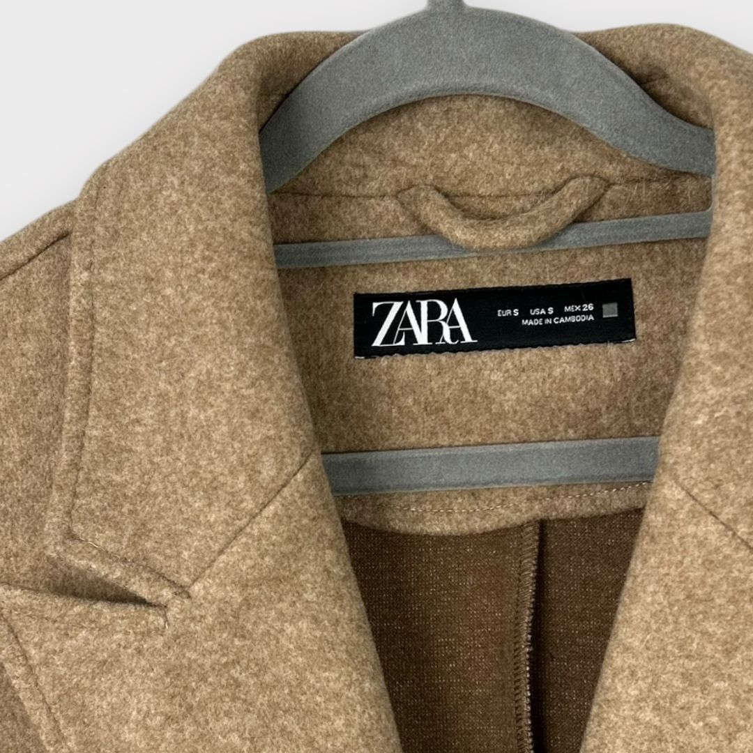 Zara Oversized Soft Double Breasted Vest - S