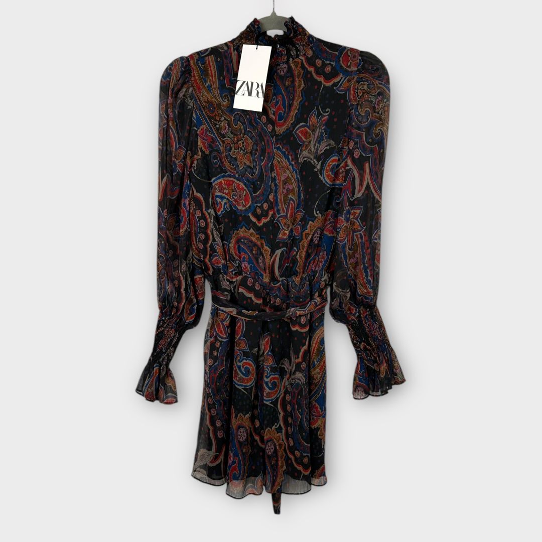 Zara Patterned Mini Dress - XS