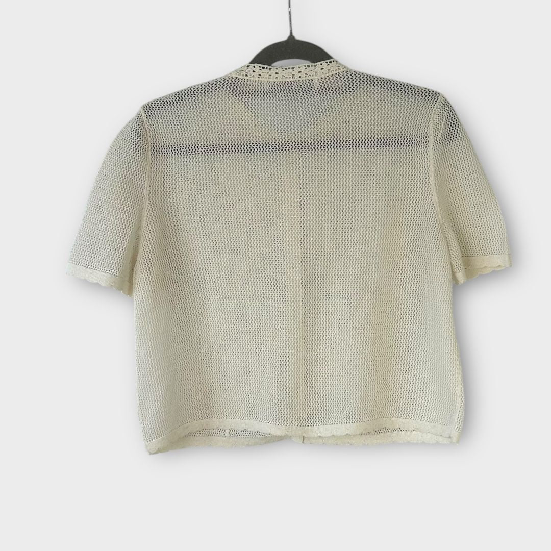 Zara Pointelle Knit Cardigan - 10 (M)