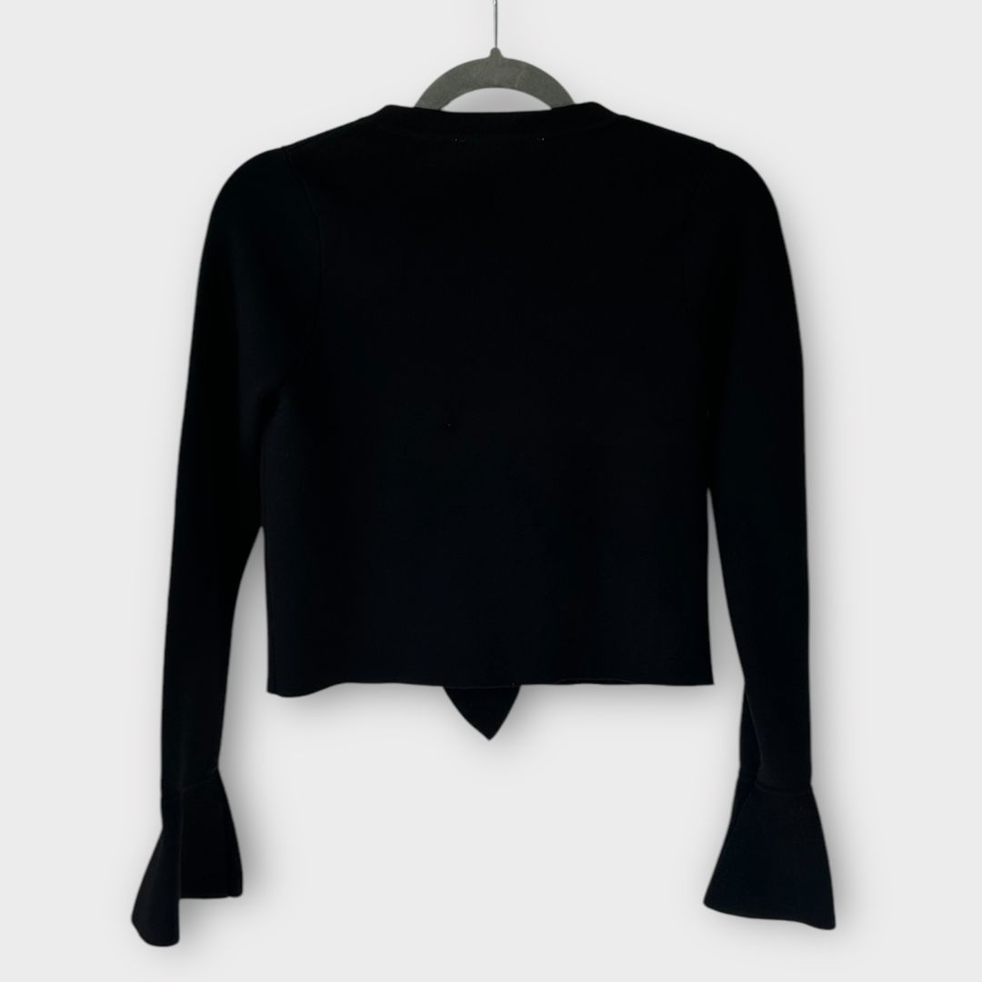 Zara Ruffled Knit Jewel Cardigan - S